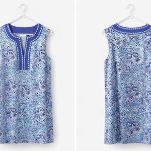Talbots Purple and White Patterned Dress